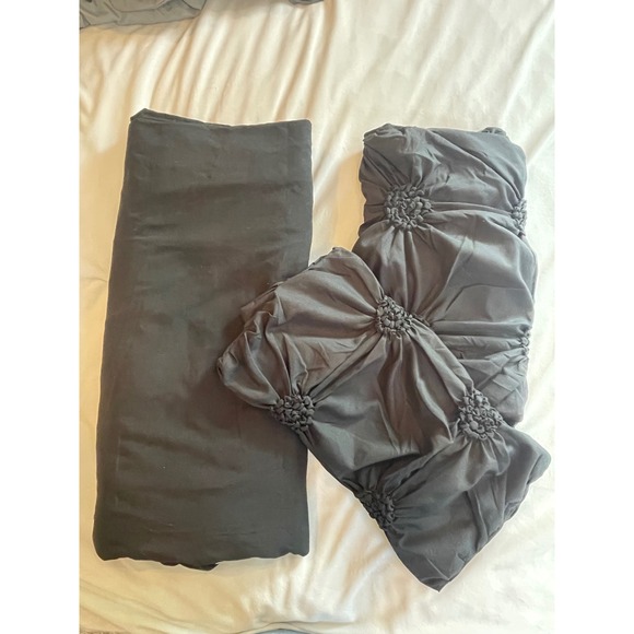 Bedsure Other - Bedsure King Cal King Black Pinch Pleat Duvet Cover Set 3pc Pintuck Zipper